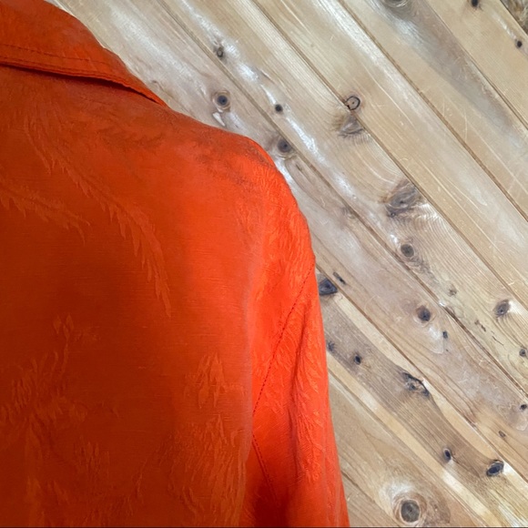 Anthropologie Cartonnier Eisenhower Orange Jacquard Bomber Jacket 
Sz XS - Picture 11 of 12